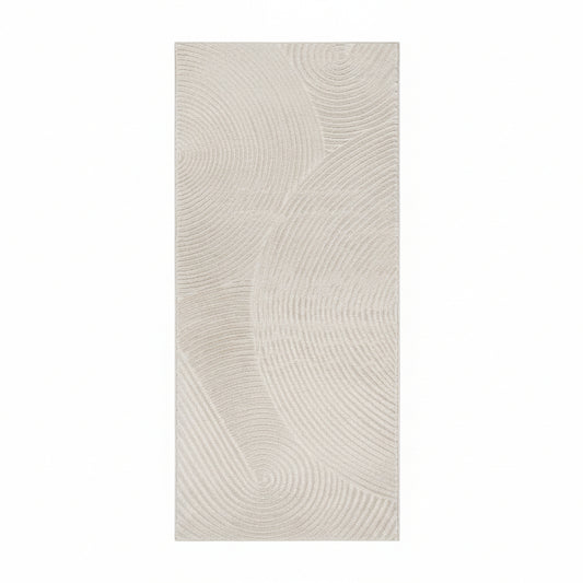 Textured beige wall tile with wavy pattern