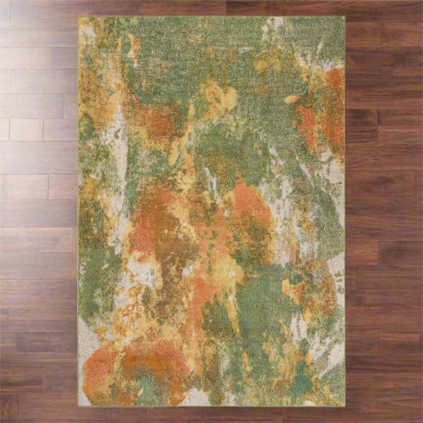Green Rustic Rectangle Rug 8'x11'