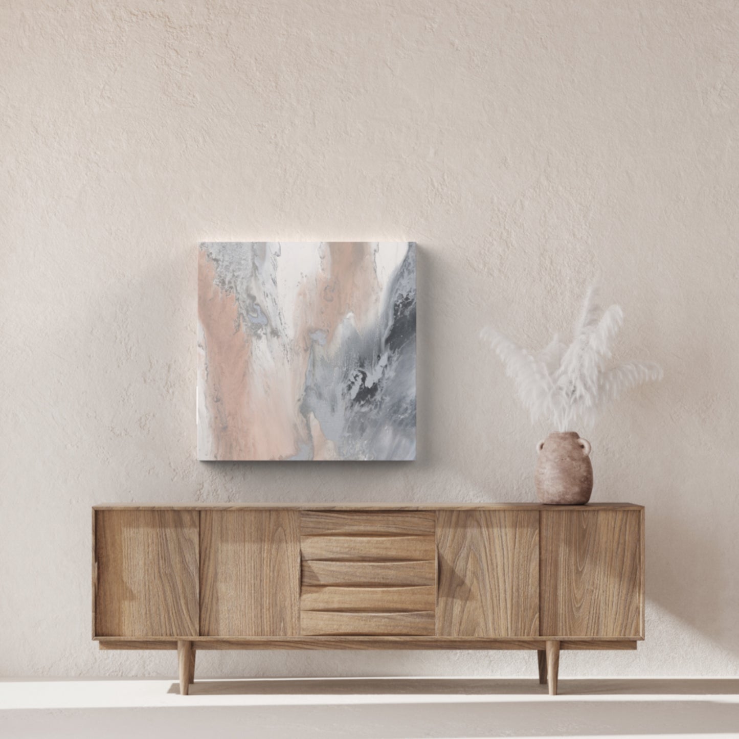 Textured Abstract Seascape Canvas-30” x 30”