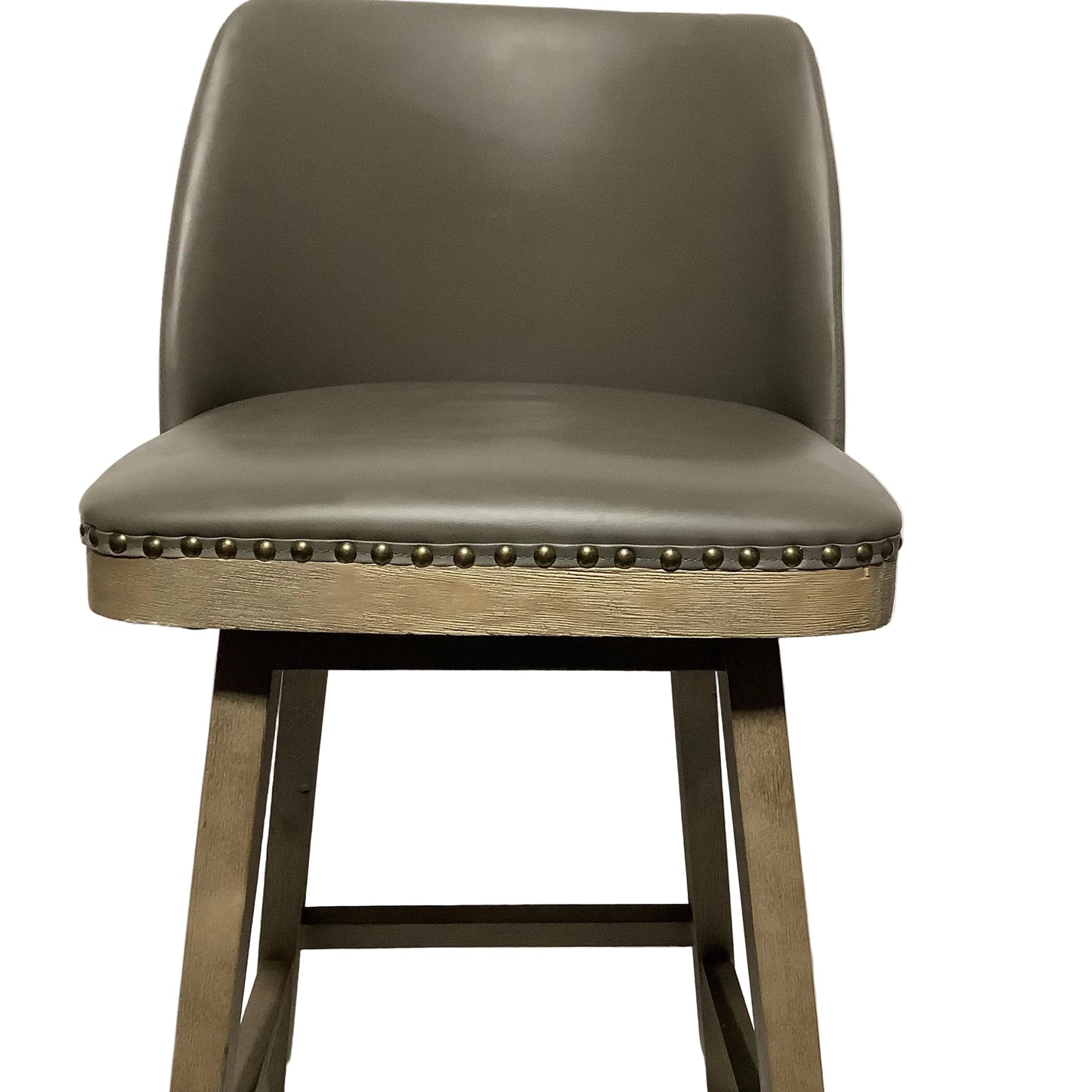 Gray Faux Leather Counter Stool