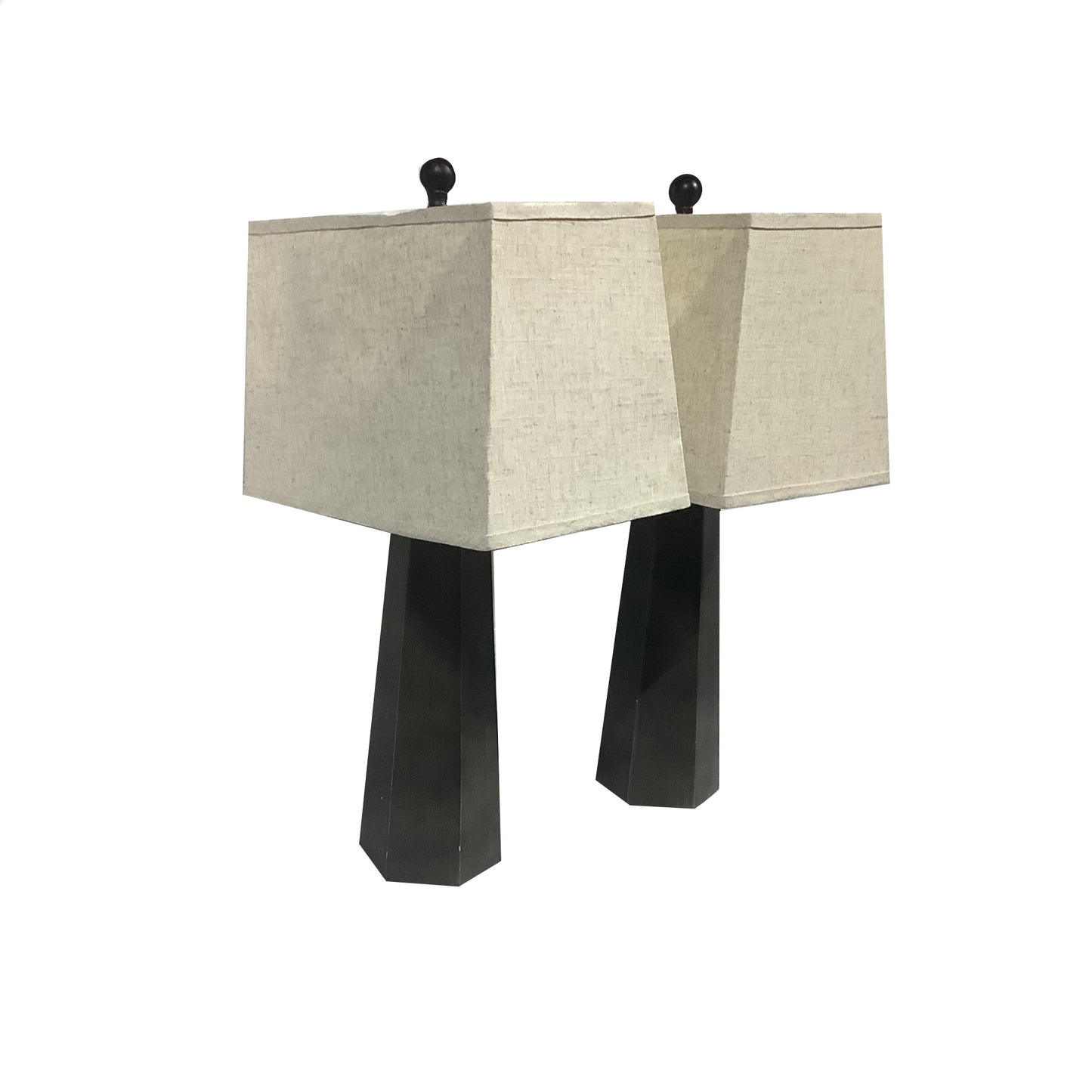 Faux Wood Table Lamp (Set of 2)