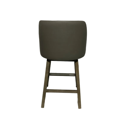Gray Faux Leather Counter Stool
