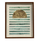 Green and Gold Striped Artwork