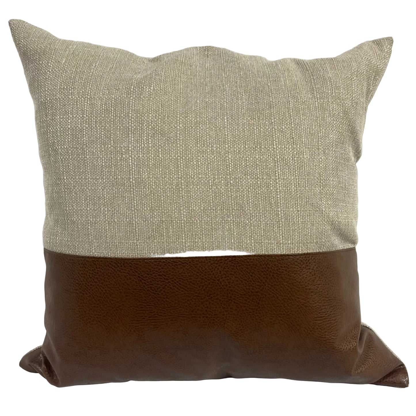 Lumbar Faux Leather Accent Pillow 20x20-