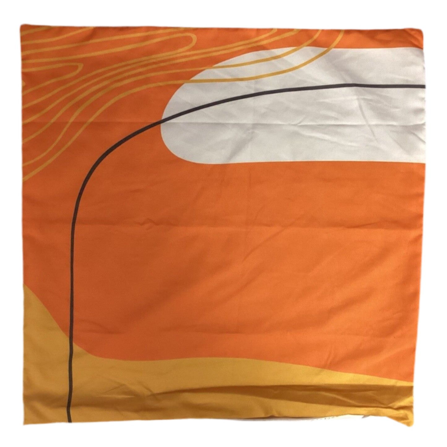 Orange Abstract Pillow Cover (18”x18”)