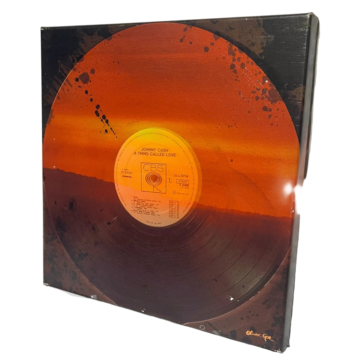 Johnny Cash Record Canvas