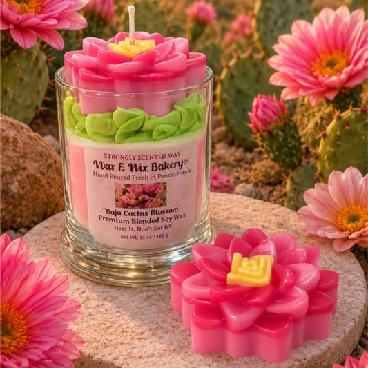 Baja Cactus Blossom Candle. Large 13 oz. Soy Candle