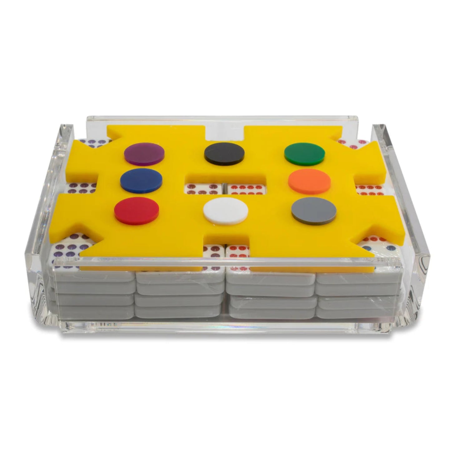 El Tren Mexican Train Dominoes Set-CLEAR