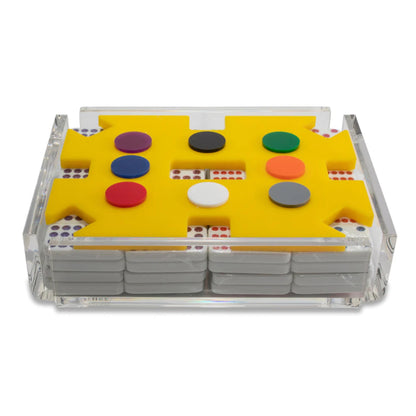 El Tren Mexican Train Dominoes Set-CLEAR