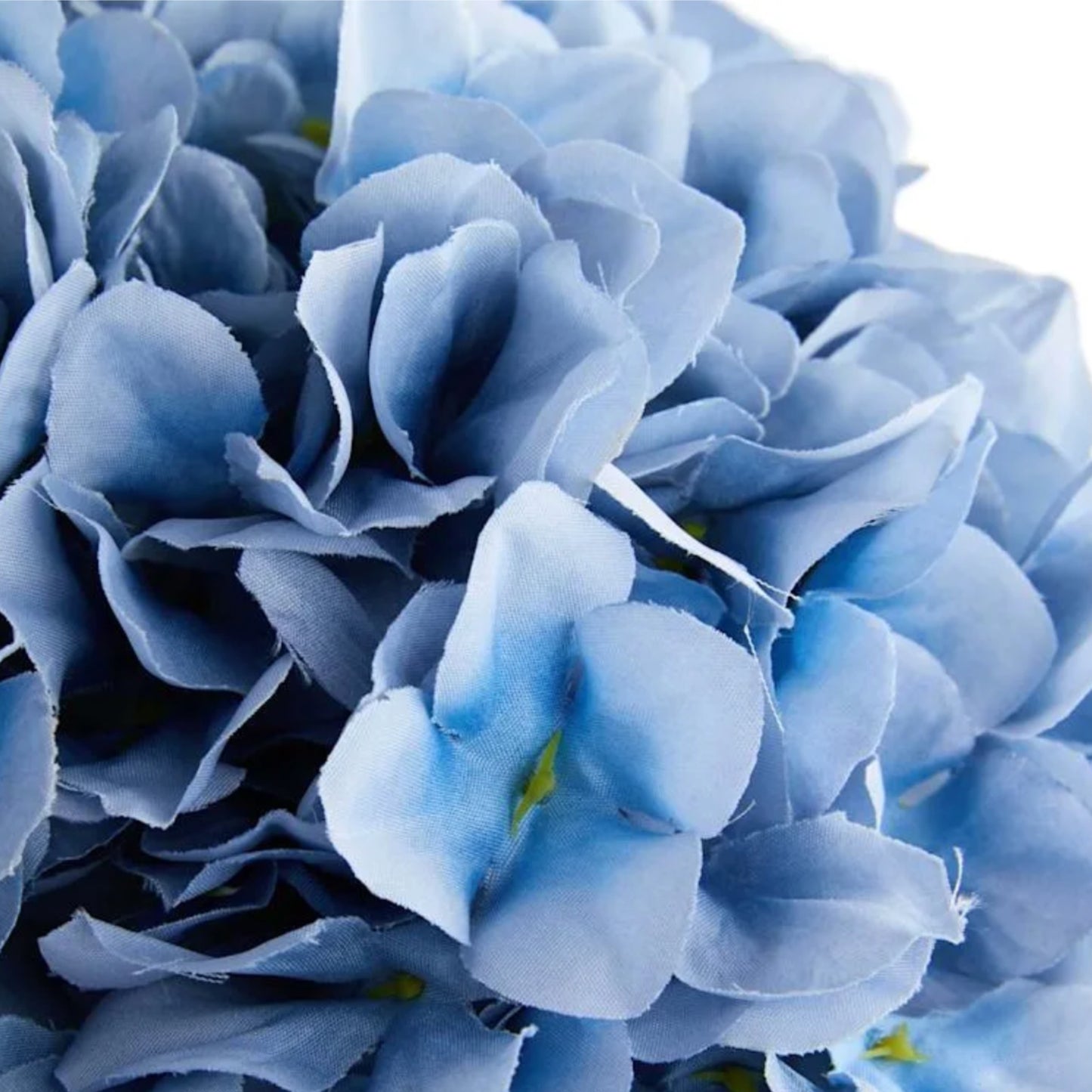 Faux Hydrangea in Glass Vase