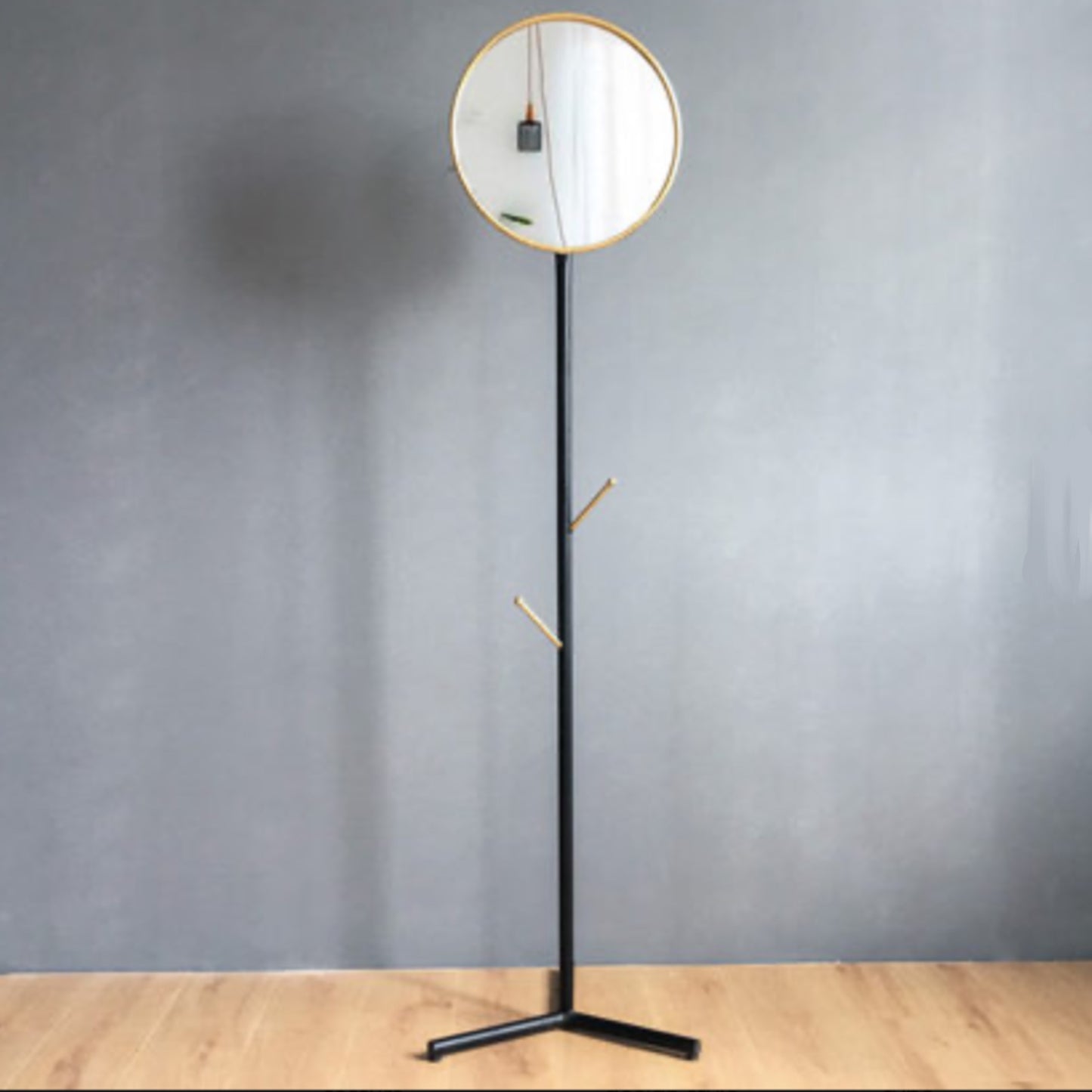 Metal Coat Rack w/ Mirror
