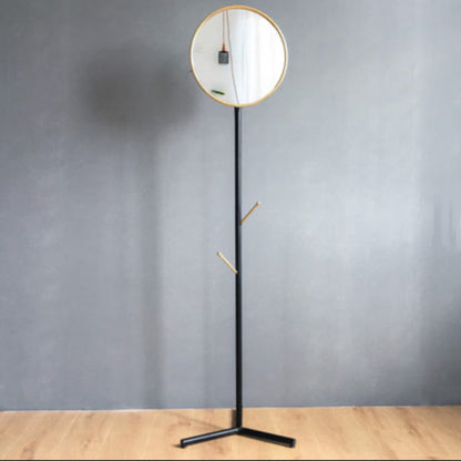 Metal Coat Rack w/ Mirror
