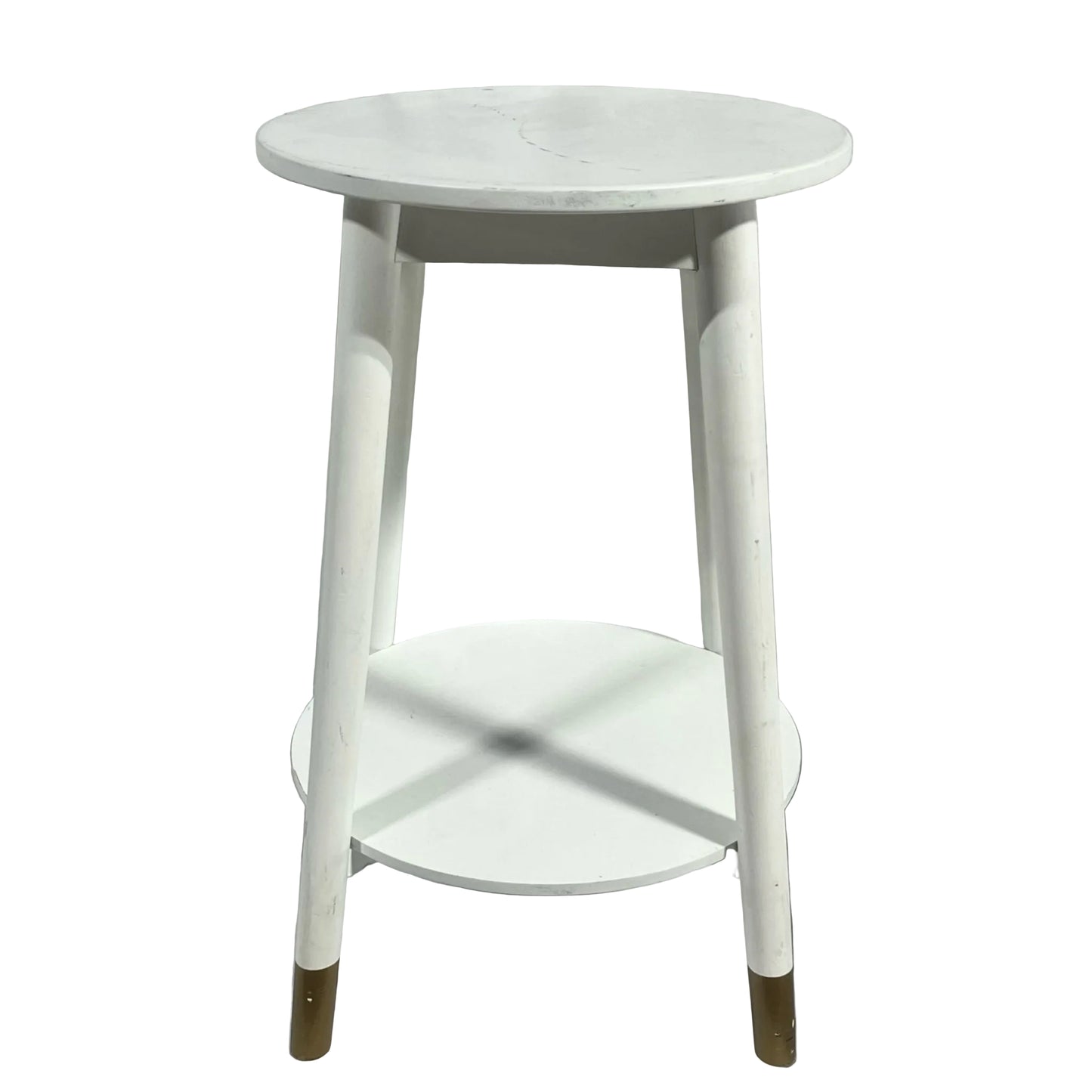 Modern White Pedestal Side Tables (SET OF 2)