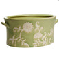 Green Floral Ceramic Vase