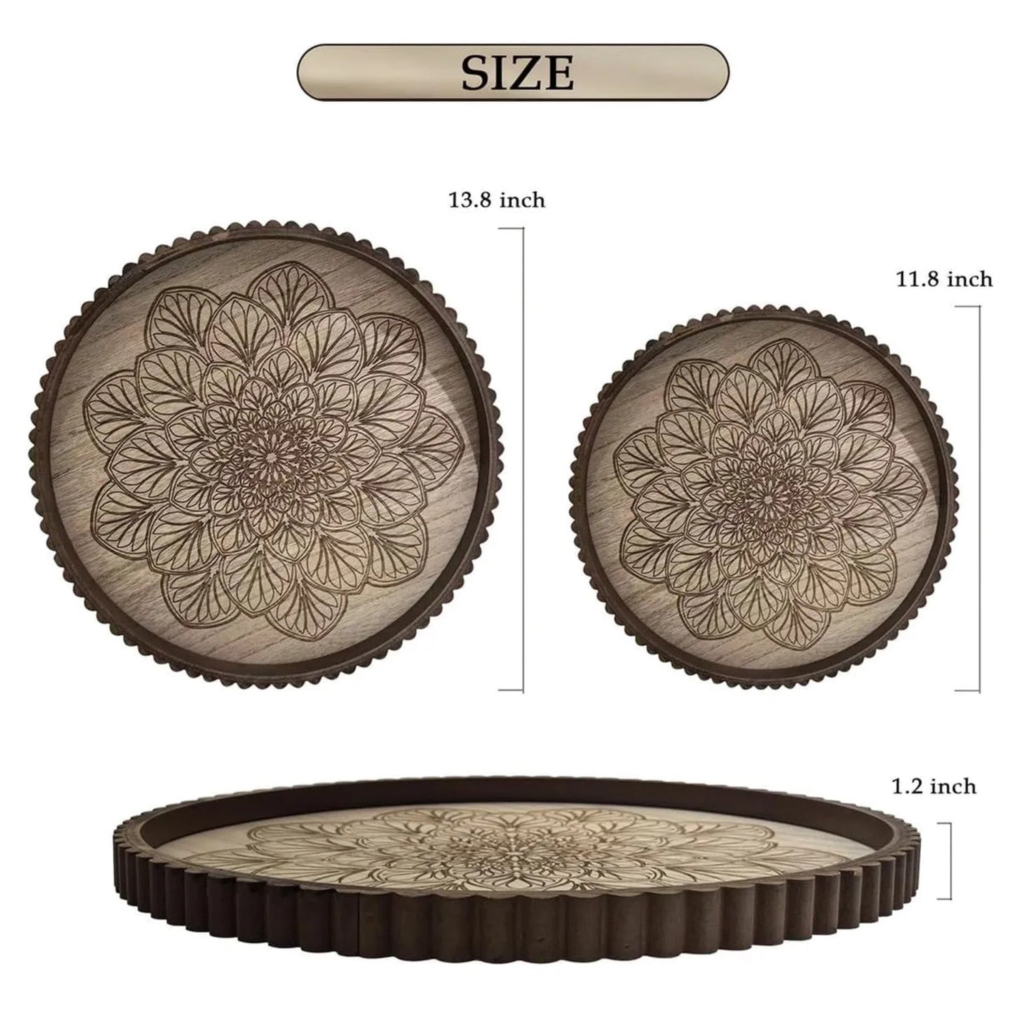 Hand-Carved Wooden Trays