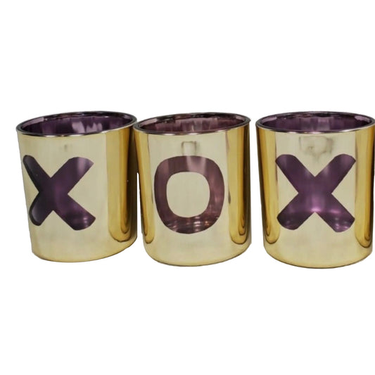 X,O Candle Holder Set of 3