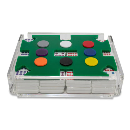 El Tren Mexican Train Dominoes Set-CLEAR
