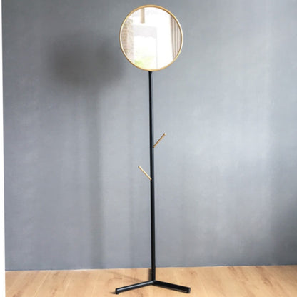 Metal Coat Rack w/ Mirror