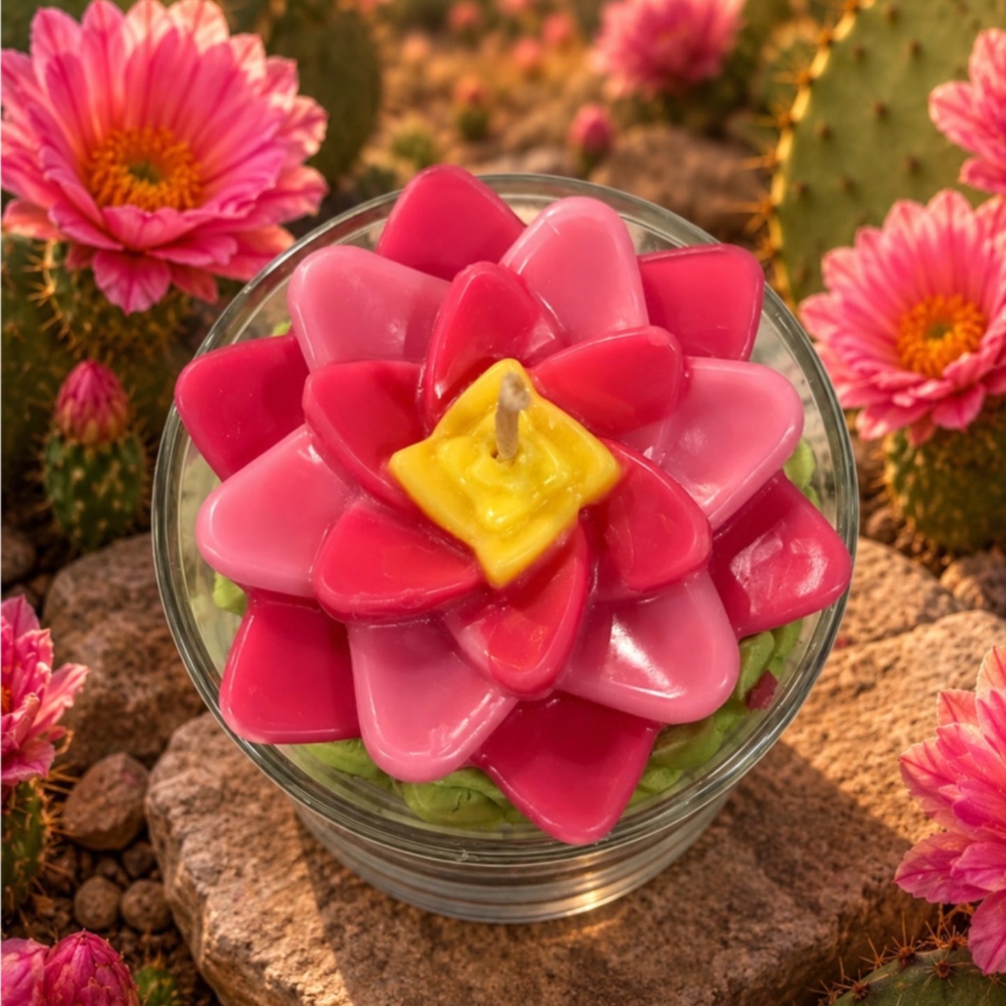 Baja Cactus Blossom Candle. Large 13 oz. Soy Candle