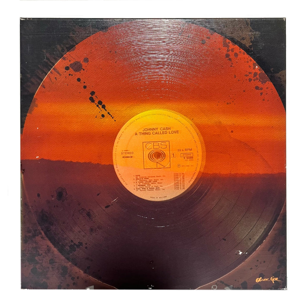 Johnny Cash Record Canvas