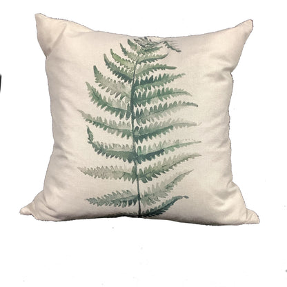 Cozy Modern Fern Leaf Pillow