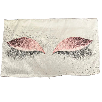 Eyelash Lumbar Pillow (12”x20”) Pink