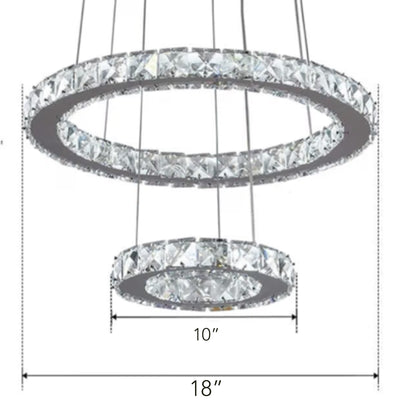 Double Ring Cyrstal Chandelier