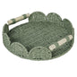 Green Scalloped Tray