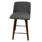 Gray Linen Barstool (Set Of 2)