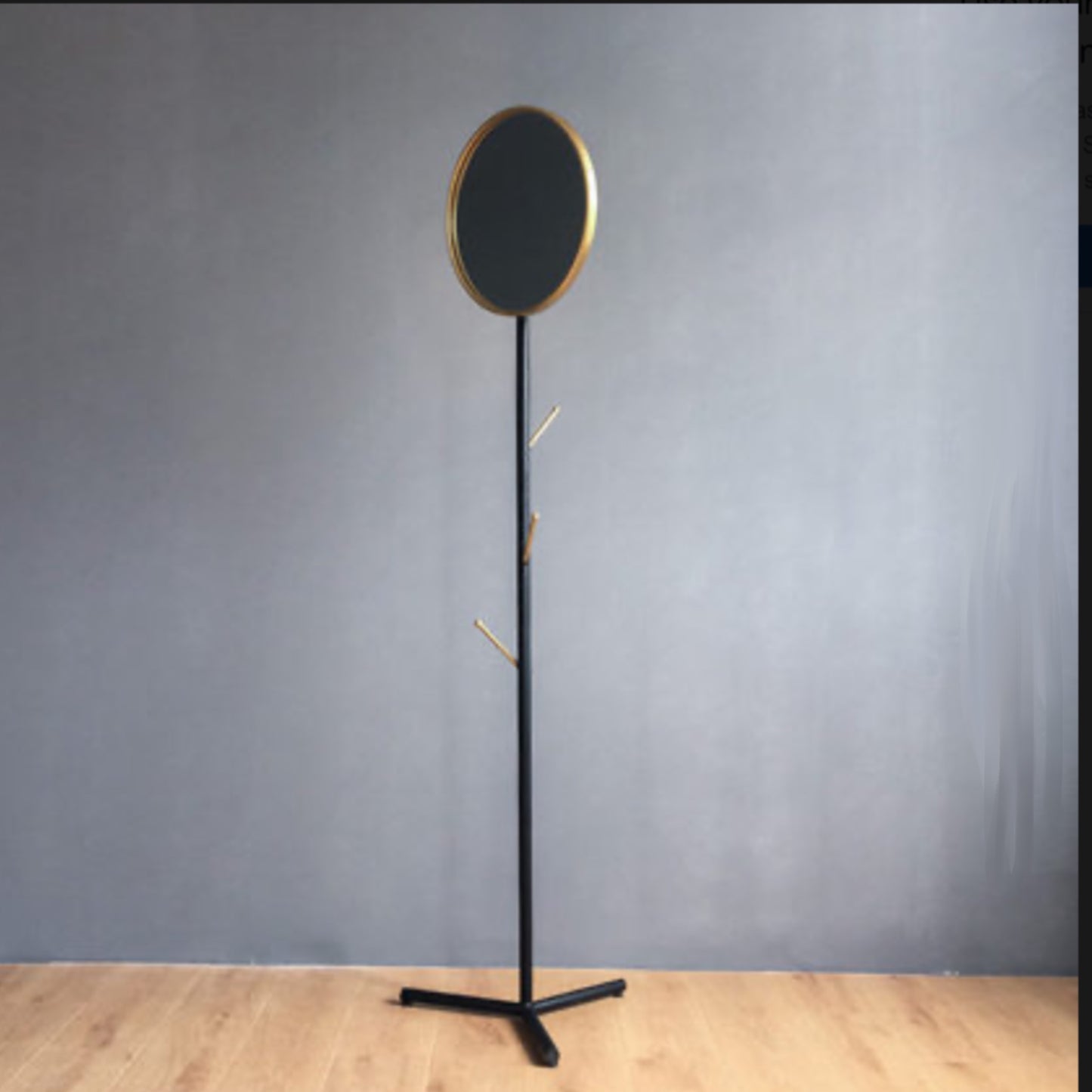 Metal Coat Rack w/ Mirror