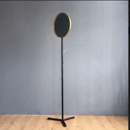 Metal Coat Rack w/ Mirror