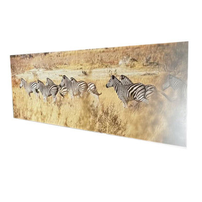 Striped Serenity: Metal Canvas Wall Art