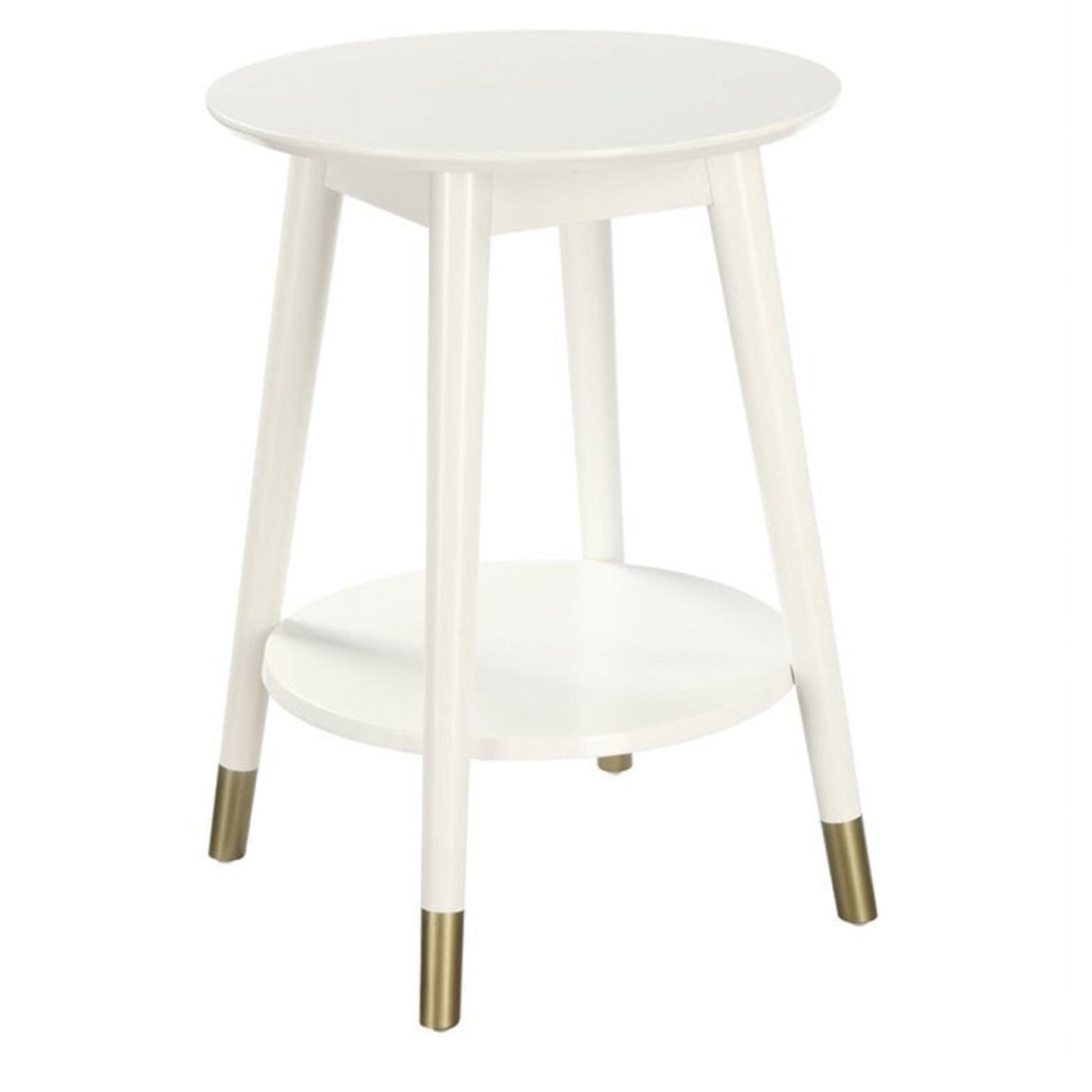 Modern White Pedestal Side Tables (SET OF 2)