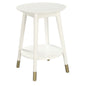 Modern White Pedestal Side Tables (SET OF 2)