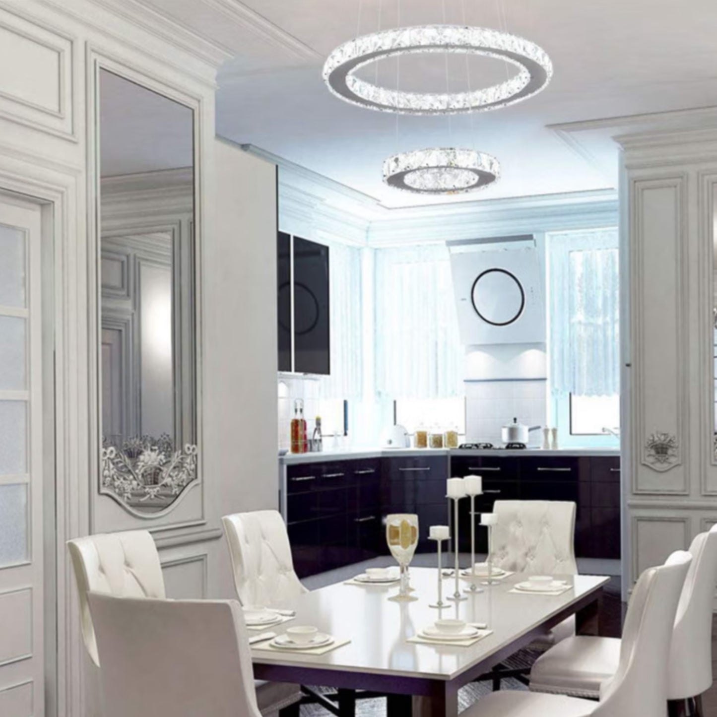 Double Ring Cyrstal Chandelier
