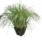 Faux Grass in Rustic Wood Planter
