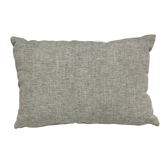 Grey Pillow W/Gold Zipper