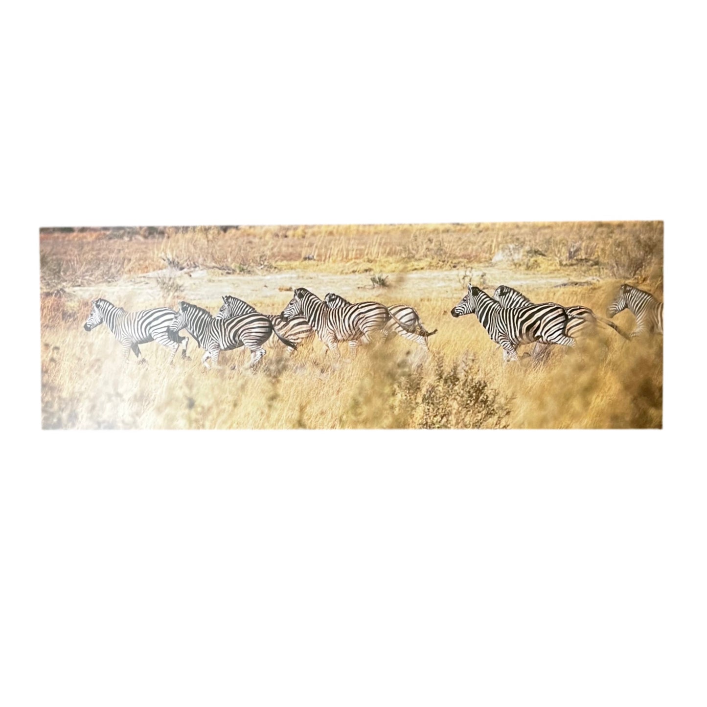 Striped Serenity: Metal Canvas Wall Art