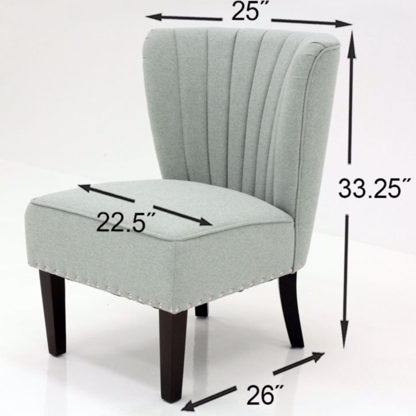 Gray wingback chair Set of 2