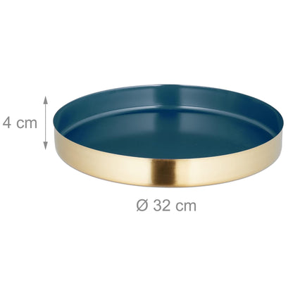 Blue and Gold Serving Tray