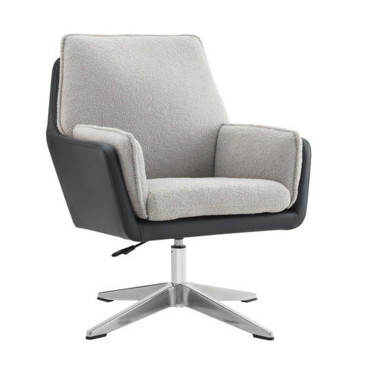 Blk Gry Swivel Accent Chair
