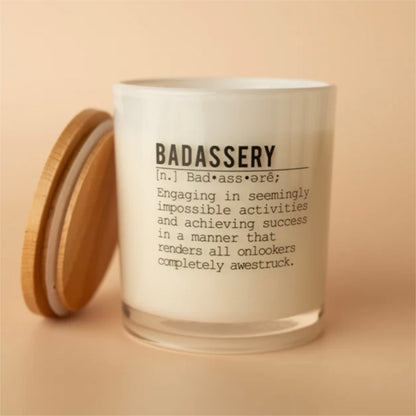 Badassery Definition Funny Soy Candle