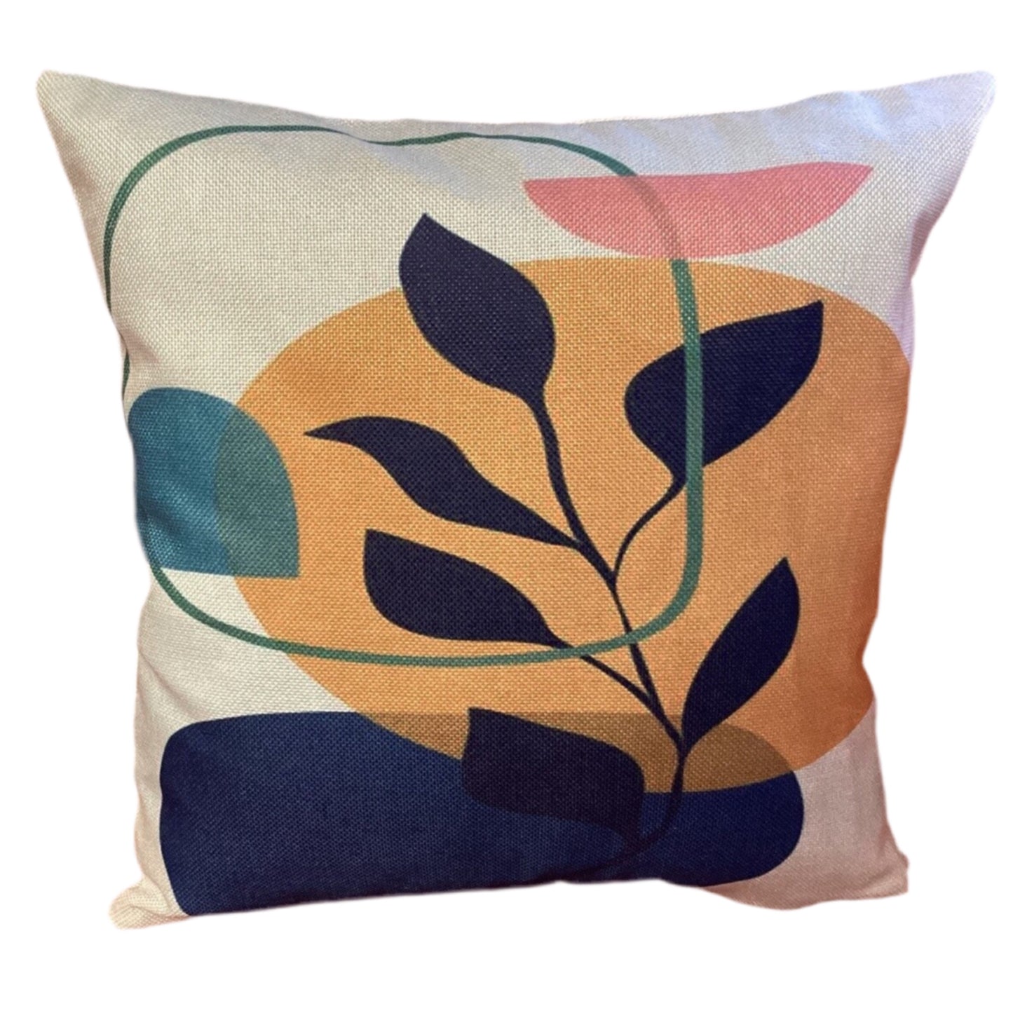 Leaf Abstract Pillow Cover (16”x16”)