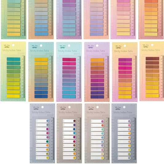 Sticky Tabs 3200 Pcs, Colorful Transparent Book Tabs, Page Markers, Index Tabs for Notes & Organizing