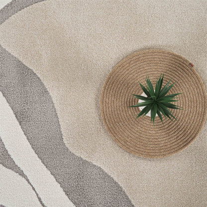 Organic Shape Neutral Area Rug-8'x10"