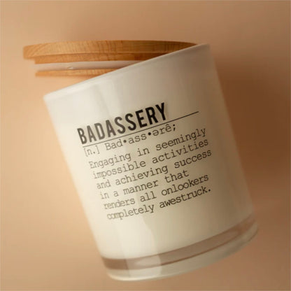 Badassery Definition Funny Soy Candle
