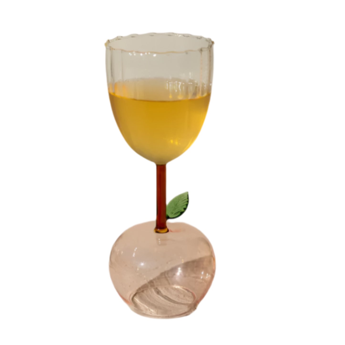 Wine Glass with Apple Base