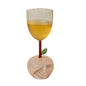 Wine Glass with Apple Base