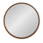 Round wood framed mirror