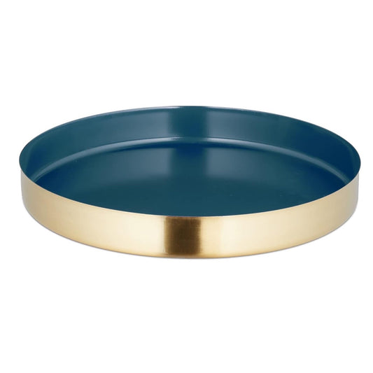 Blue and Gold Serving Tray